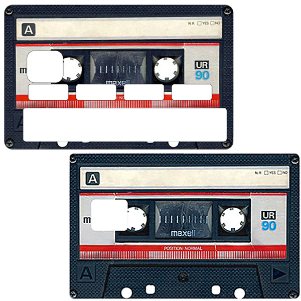Sticker K7 audio rouge - Sticker A moi Etiquette & Autocollant