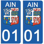 01 AIN - License plate stickers, available for CAR and MOTORCYCLE