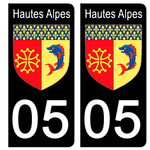 05 HAUTES ALPES - Stickers pour plaque d'immatriculation, disponible pour AUTO et MOTO