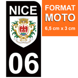 06 NICE - Stickers for license plates, available for CAR and MOTORCYCLE