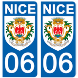 06 NICE - Stickers for license plates, available for CAR and MOTORCYCLE