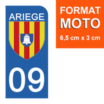 09 ARIEGES - Stickers for license plates, available for CAR and MOTORCYCLE