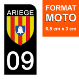 09 ARIEGES - Stickers pour plaque d'immatriculation, disponible pour AUTO et MOTO