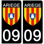 09 ARIEGES - Stickers for license plates, available for CAR and MOTORCYCLE