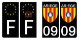 09 ARIEGES - Stickers for license plates, available for CAR and MOTORCYCLE