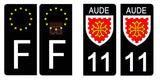 11 AUDE - License plate stickers, available for CAR and MOTORCYCLE