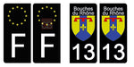 13 BOUCHE DU RHONE - License plate stickers, available for CAR and MOTORCYCLE