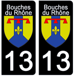 13 BOUCHE DU RHONE - License plate stickers, available for CAR and MOTORCYCLE