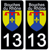 13 BOUCHE DU RHONE - Stickers pour plaque d'immatriculation, disponible pour AUTO et MOTO