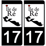 17 ÎLE DE RÉ - Stickers pour plaque d'immatriculation, disponible pour AUTO et MOTO