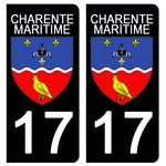 17 CHARENTE MARITIME - Stickers pour plaque d'immatriculation, disponible pour AUTO et MOTO