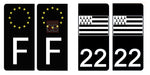 22 COTE D'ARMOR - License plate stickers, available for CAR and MOTORCYCLE