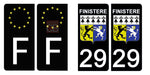 29 FINISTERE - Stickers pour plaque d'immatriculation, disponible pour AUTO et MOTO