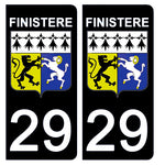 29 FINISTERE - Stickers for license plates, available for CAR and MOTORCYCLE