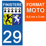 29 FINISTERE - Stickers for license plates, available for CAR and MOTORCYCLE