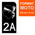 2A CORSE - Stickers pour plaque d'immatriculation, disponible pour AUTO et MOTO