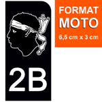 2B CORSE - Stickers pour plaque d'immatriculation, disponible pour AUTO et MOTO