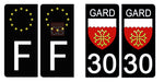 30 GARD - Stickers pour plaque d'immatriculation, disponible pour AUTO et MOTO