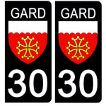 30 GARD - Stickers pour plaque d'immatriculation, disponible pour AUTO et MOTO