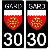 30 GARD - License plate stickers, available for CAR and MOTORCYCLE