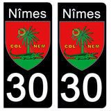 30 NIMES GARD - Stickers pour plaque d'immatriculation, disponible pour AUTO et MOTO