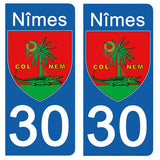 30 NIMES GARD - Stickers pour plaque d'immatriculation, disponible pour AUTO et MOTO