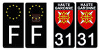 31 HAUTE GARONNE - Stickers for license plates, available for CAR and MOTORCYCLE