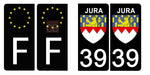 39 JURA - License plate stickers, available for CAR and MOTORCYCLE