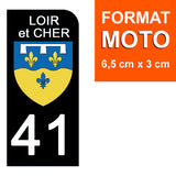 41 LOIR et CHER - Stickers for license plates, available for CAR and MOTORCYCLE