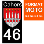 46 LOT CAHORS - Stickers for license plate, available for CAR and MOTORCYCLE