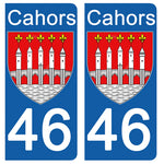 46 LOT CAHORS - Stickers for license plate, available for CAR and MOTORCYCLE