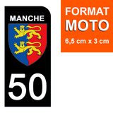 50 MANCHE - Stickers for license plates, available for CAR and MOTORCYCLE