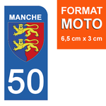 50 MANCHE - Stickers pour plaque d'immatriculation, disponible pour AUTO et MOTO