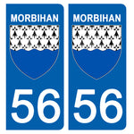 56 MORBIHAN - License plate stickers, available for CAR and MOTORCYCLE