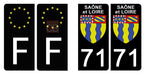 71 SAÔNE et LOIRE - Stickers for license plates, available for CAR and MOTORCYCLE