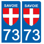 73 SAVOIE - Stickers for license plates, available for CAR and MOTORCYCLE