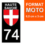 74 HAUTE SAVOIE - Stickers pour plaque d'immatriculation, disponible pour AUTO et MOTO