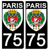 75 PARIS - Stickers pour plaque d'immatriculation, disponible pour AUTO et MOTO