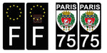 75 PARIS - Stickers pour plaque d'immatriculation, disponible pour AUTO et MOTO