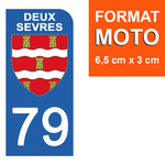 79 DEUX SEVRES - Stickers for license plates, available for CAR and MOTORCYCLE