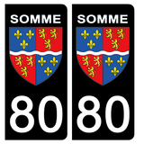 80 SOMME - Stickers for license plates, available for CAR and MOTORCYCLE