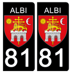 81 TARN, ALBI - License plate stickers, available for CAR and MOTORCYCLE