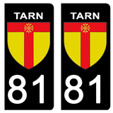 81 TARN - License plate stickers, available for CAR and MOTORCYCLE