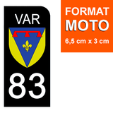 83 VAR - License plate stickers, available for CAR and MOTORCYCLE