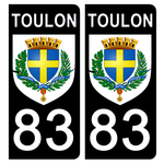 83 VAR, TOULON - Stickers pour plaque d'immatriculation, disponible pour AUTO et MOTO