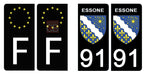 91 ESSONE - Stickers pour plaque d'immatriculation, disponible pour AUTO et MOTO