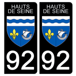 92 HAUTS DE SEINE - Stickers pour plaque d'immatriculation, disponible pour AUTO et MOTO