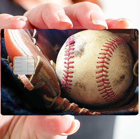 Baseball - sticker pour carte bancaire, 2 formats de carte bancaire disponibles