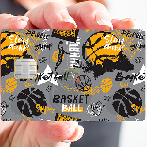 Basket- sticker pour carte bancaire, 2 formats de carte bancaire disponibles