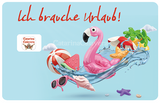 J'ai besoin de vacances ! Sticker pour carte bancaire, format US - Disponible en 3 langues